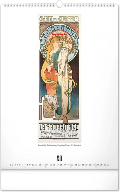 Calendar de perete Alfons Mucha 2026