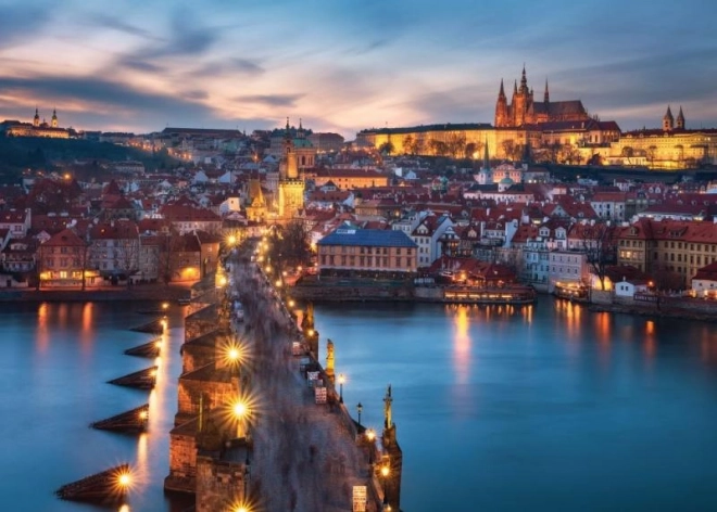 Puzzle Praga noaptea 1000 de piese de la Ravensburger