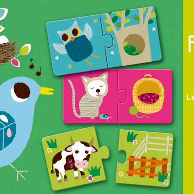 Puzzle Casuțe de Animale DJECO