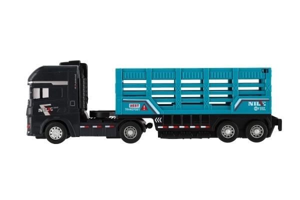 Camion de transport din plastic cu remorcă 26cm cu inerție