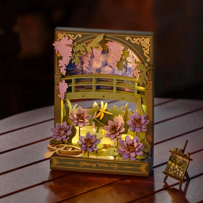 Puzzle de Lemn RoboTime 3D Nuferii Sclipitori