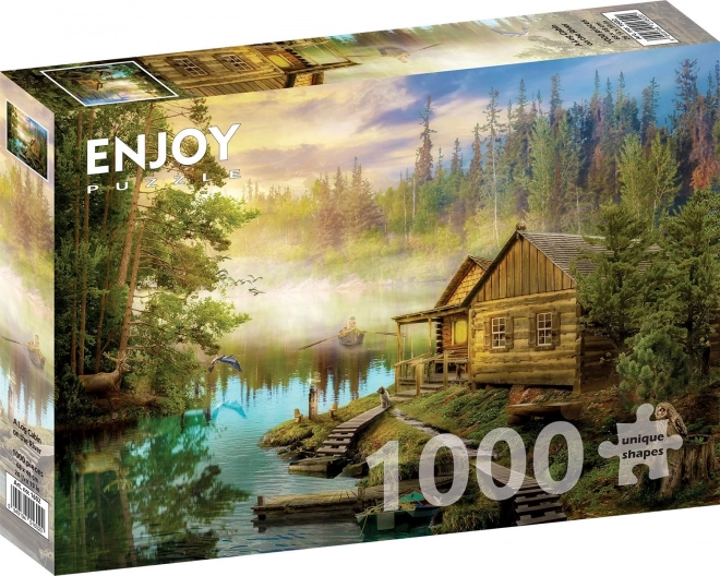 Puzzle Srub lângă râu 1000 piese