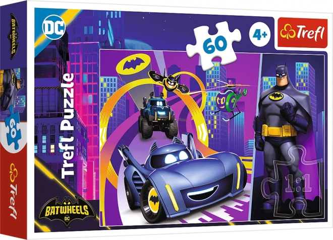 Puzzle Batman și Batwheels 60 Piese