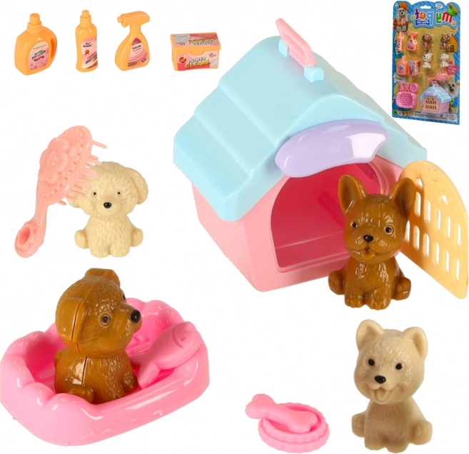 Salon SPA de coafură pentru câini cu figurine și accesorii - 14 piese