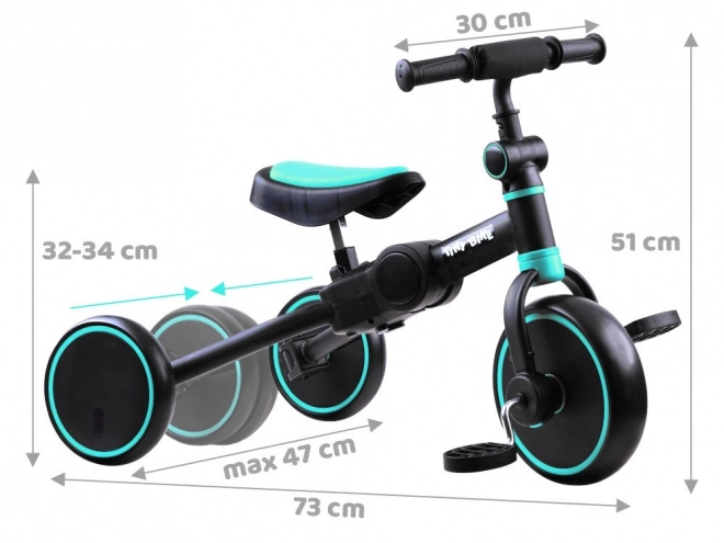 Bicicletă trike pentru copii 3în1 Tiny Bike – Roșu
