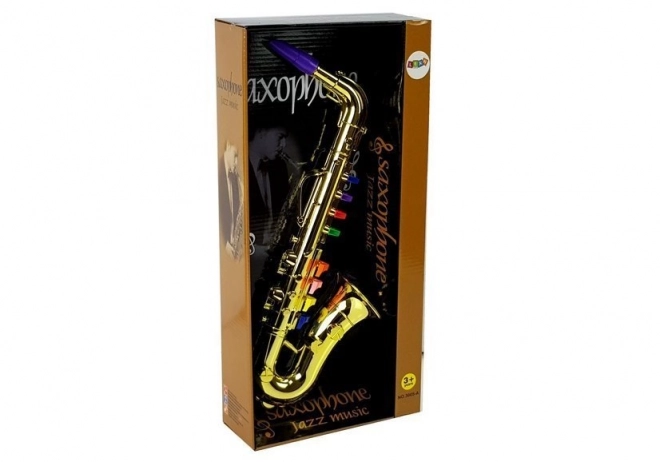Saxofon de jucărie auriu