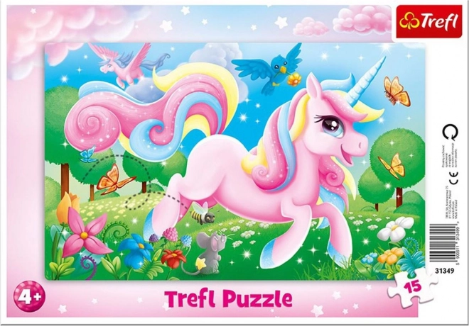 Puzzle Trefl lumea magică a unicornilor 15 piese