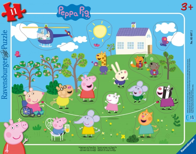 Puzzle cu inserții Peppa Pig