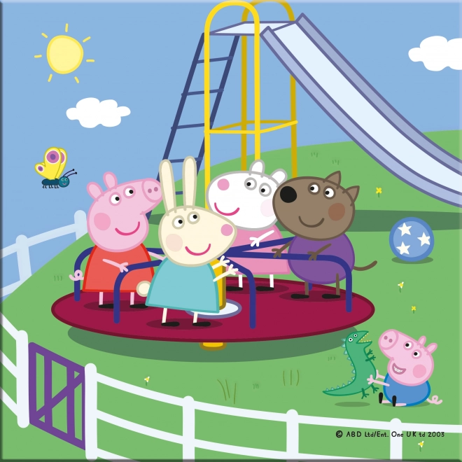 Puzzle Dino Peppa Pig în vacanță