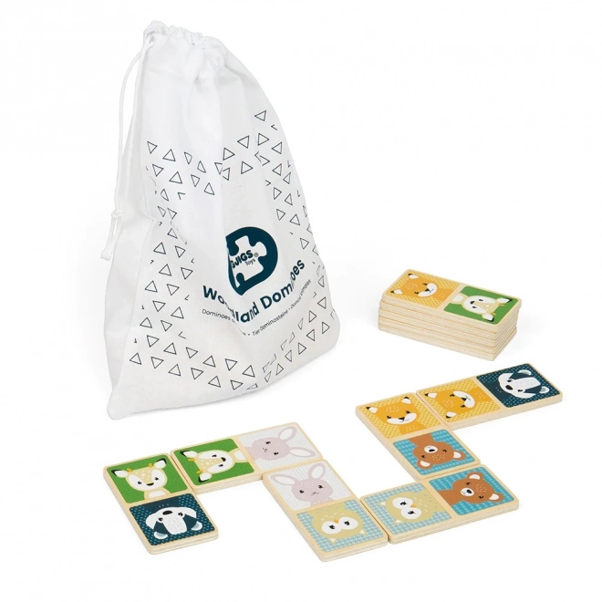 Domino cu animale din pădure Bigjigs Toys