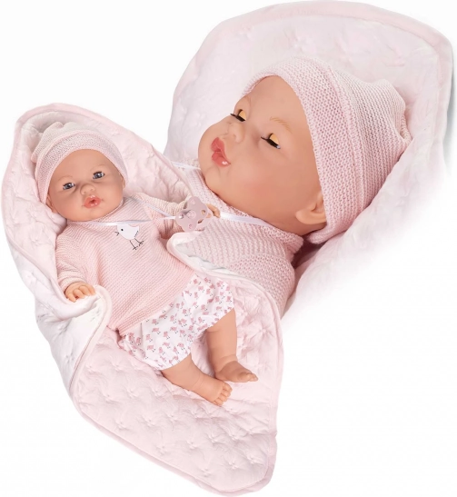 Păpușă care clipește bebeluș Antonio Juan cu sunete - 37 cm