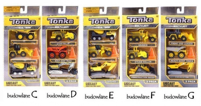 Set jucării de construcții Hasbro Tonka, 3 mașini