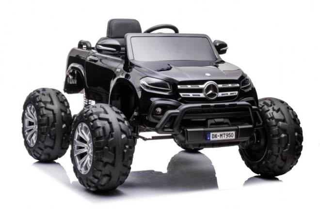 Mașină pe baterii Mercedes negru lucios 4x4