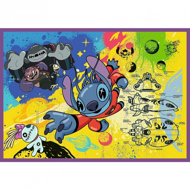 Puzzle Niezwykły Stitch 4x250 piese