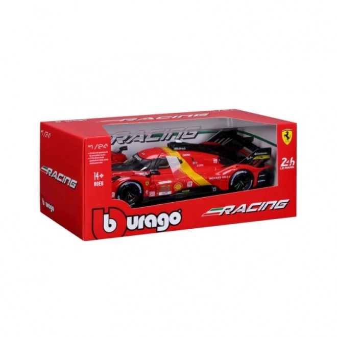 Model mașină Bburago 1:24 Ferrari Racing 499P LMH Roșu