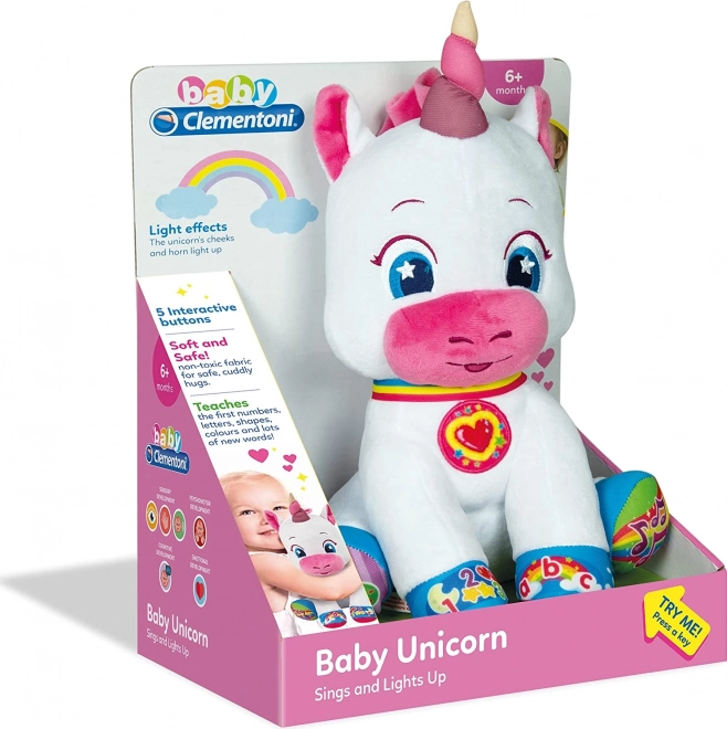 Unicorn interactiv de pluș CLEMENTONI BABY