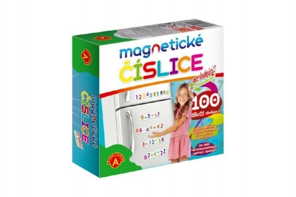 Cifre magnetice colorate pentru frigider