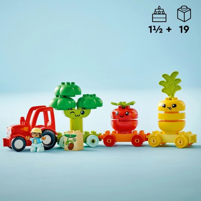 Tractorul cu legume și fructe LEGO DUPLO