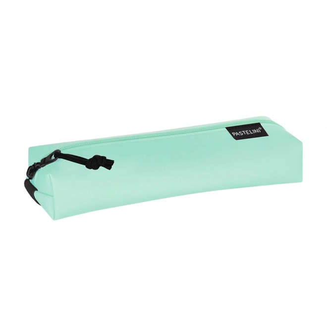 Etui larg din PU cu elastic PASTELINI verde