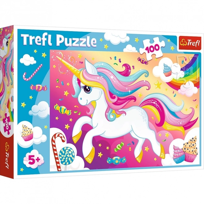 Puzzle 100 piese - frumos unicorn