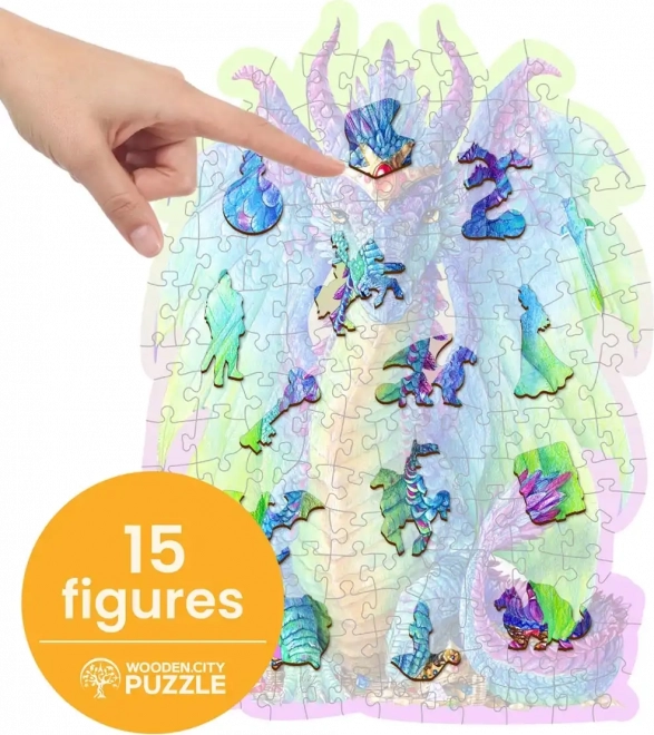 Puzzle din lemn Majestuosul Dragon 150 piese