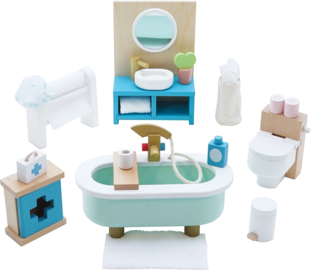 Le Toy Van Daisylane mobilier de baie pentru căsuța de păpuși