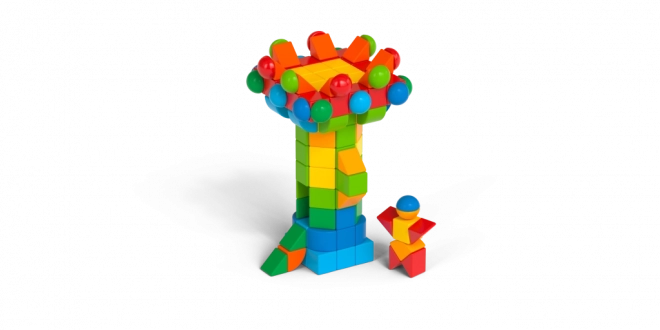 Set construcție Geomag Magicube Shapes cu 164 de piese