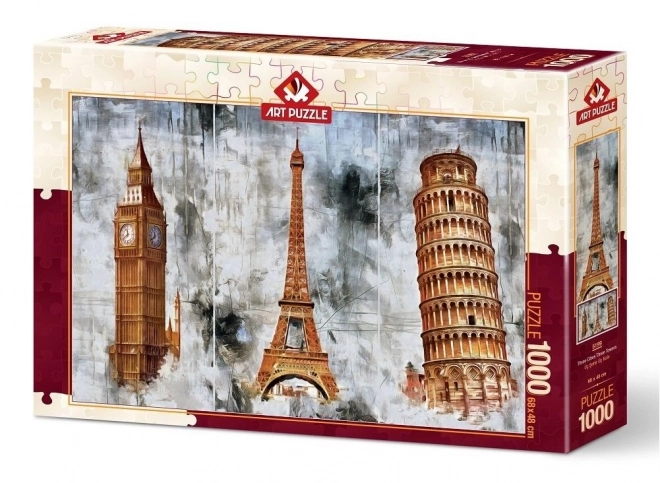 Puzzle Trei Orașe, Trei Turnuri 1000 Piese