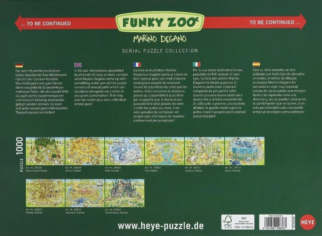 Puzzle Heye Funky Zoo Małpie