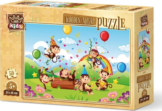 Puzzle din lemn Opičí Oslava