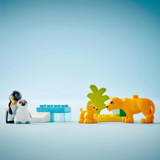 Lego Duplo Rodinke animale sălbatice: Pinguini și lei