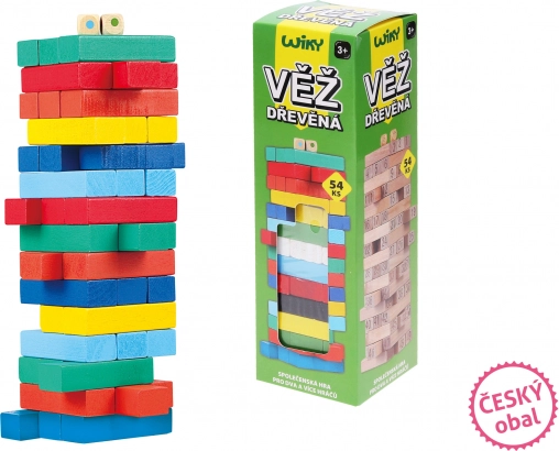 Turn de lemn colorat pentru copii