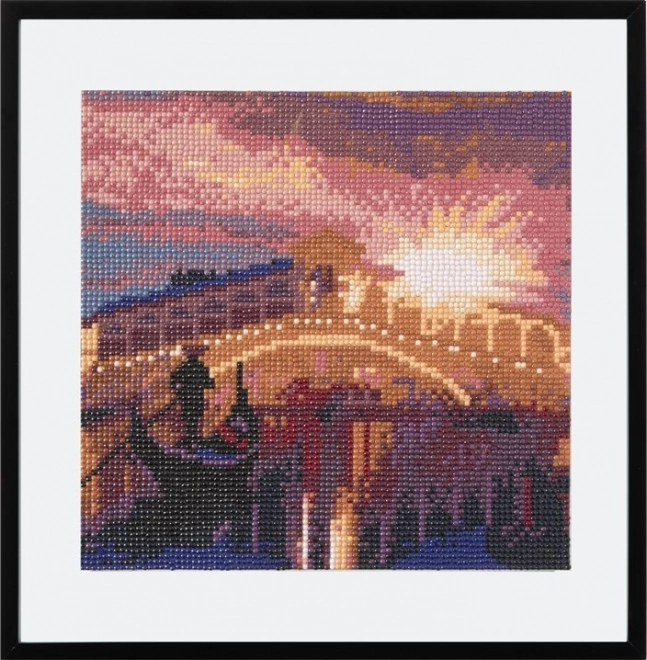 pictură cu diamante mostul ponte di rialto 30x30cm