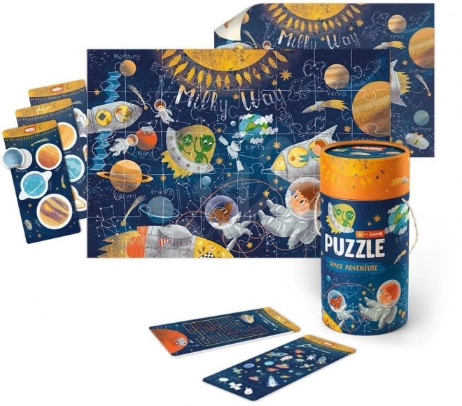 puzzle și set de accesorii aventură spațială