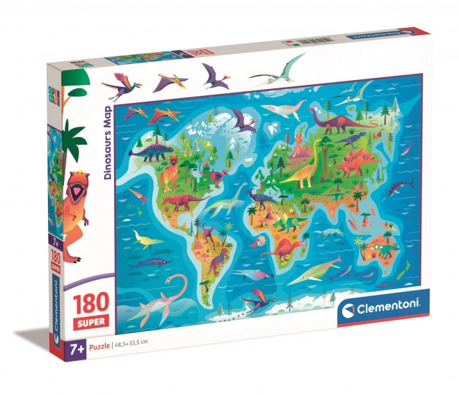 Harta Dinozauri Puzzle 180 Piese