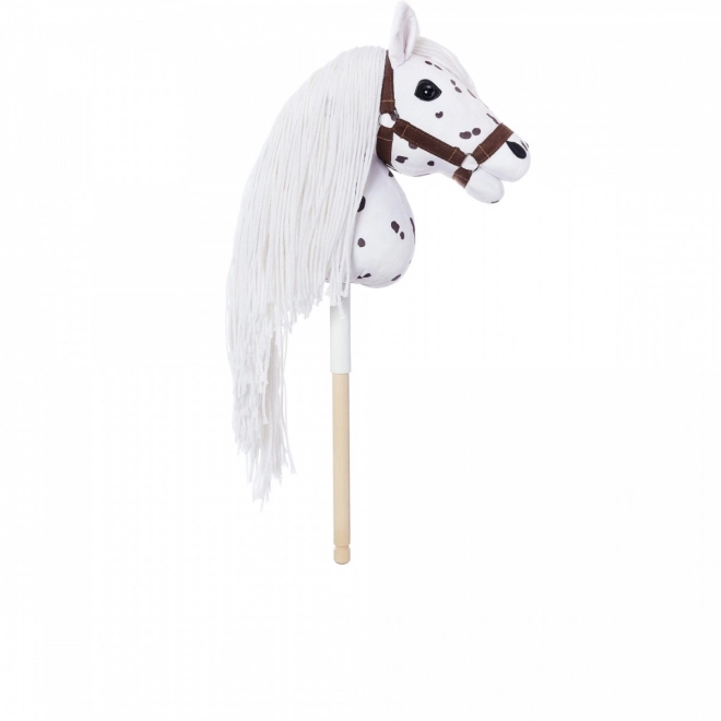 Cal pe băț Hobby Horse din colecția HOPPIHORSE Sport Edition în culoarea leopardului alb