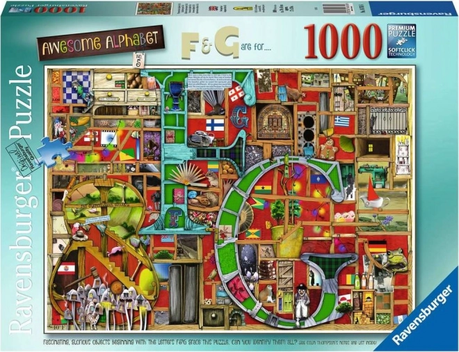 Puzzle 1000 piese alfabetul uimitor F & G