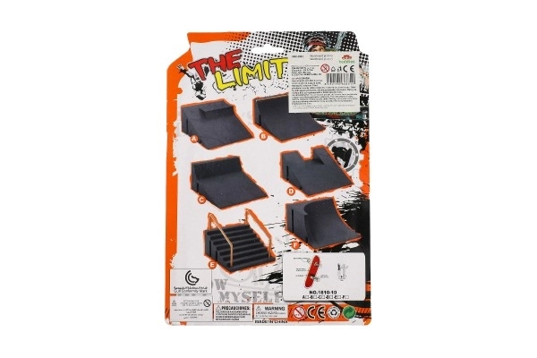 Skateboard degete cu rampă din plastic