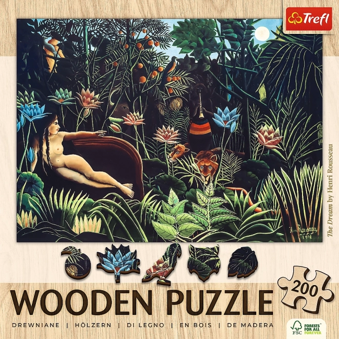 Puzzle din lemn 200 piese Visul Henri Rousseau