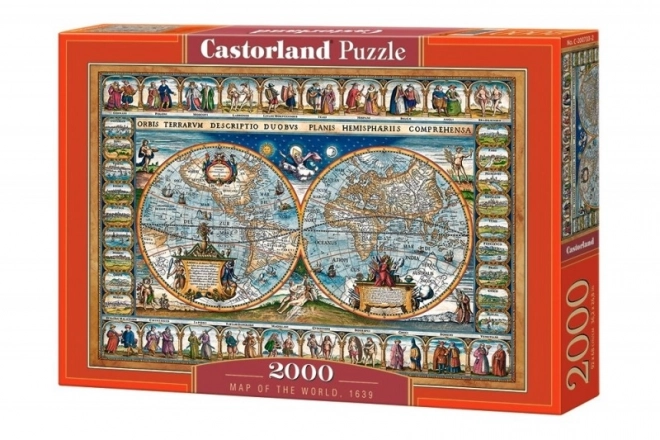 Puzzle harta lumii 1639 - 2000 de piese