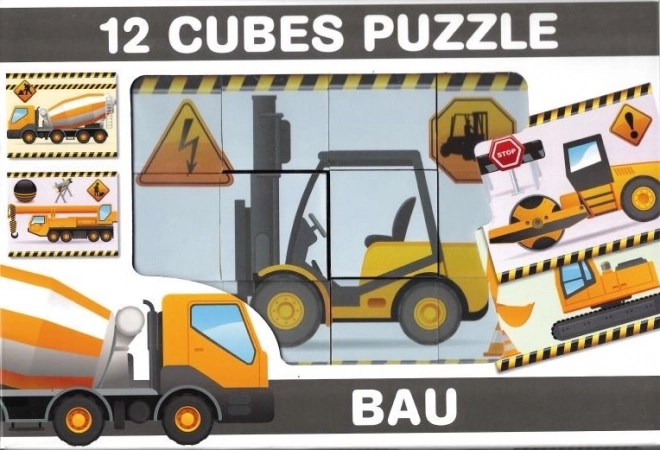 Cuburi ilustrate cu utilaje de construcție