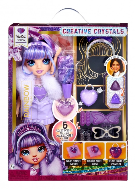Panoușă creativă cu cristale Rainbow High - Violet Willow