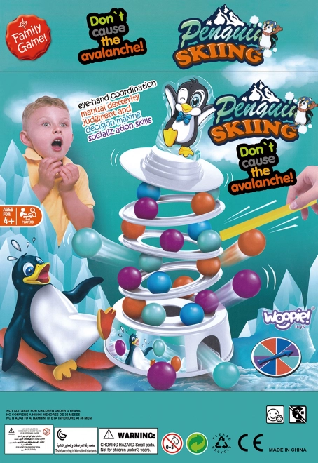 Jocul Woopie de dexteritate Pinguin pe turn