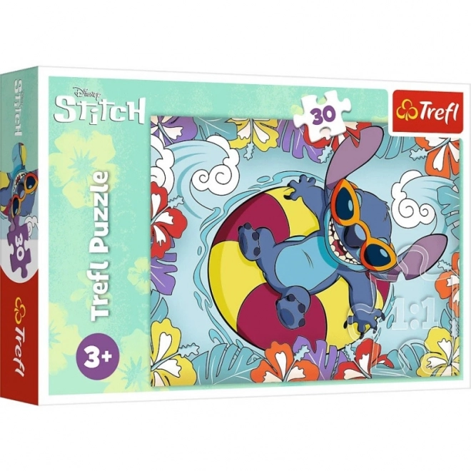 Puzzle 30 piese Lilo și Stitch în vacanță