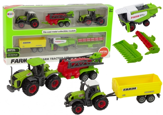 set de mașini agricole vehicule fermier 6 bucăți tractor