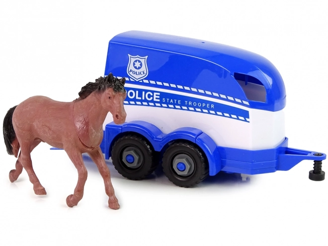 Mașină de teren poliție cu remorcă pentru cai DIY