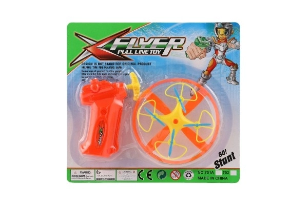 Vârtelniță zburătoare cu lansator din plastic 10 cm