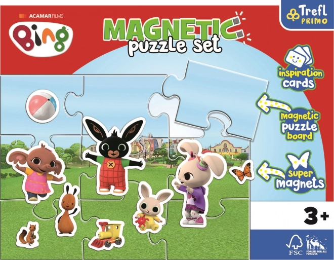 Set puzzle magnetic Trefl lumea magică a iepurașului Bing