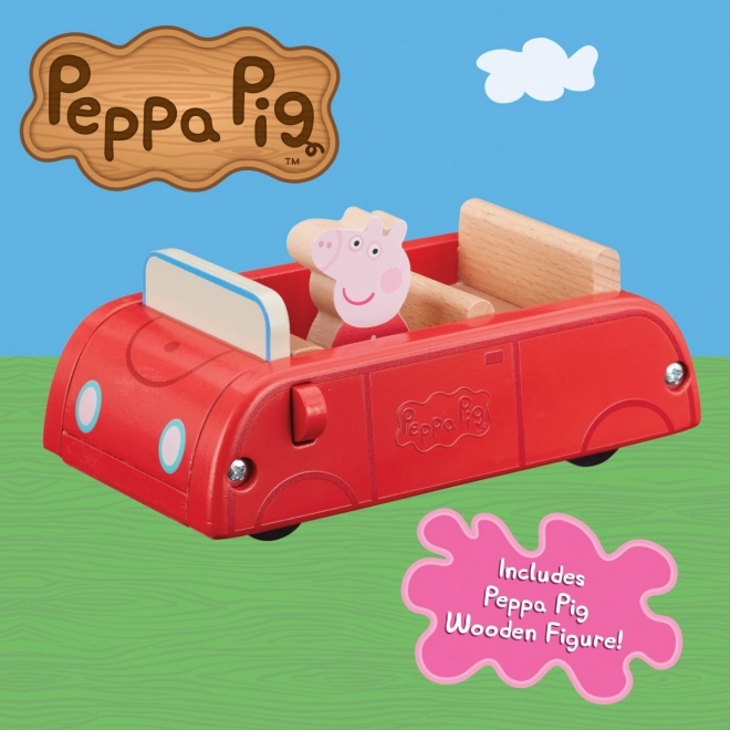 mașină de lemn Peppa Pig