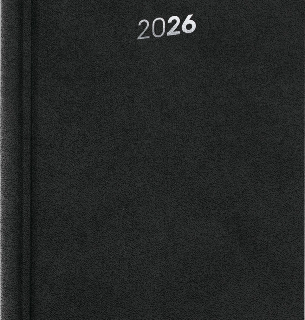 Agenda zilnică NOTIQUE Balakon 2026, negru, 15 x 21 cm